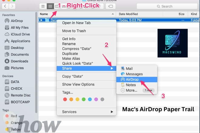 Mac's AirDrop Paper Trail