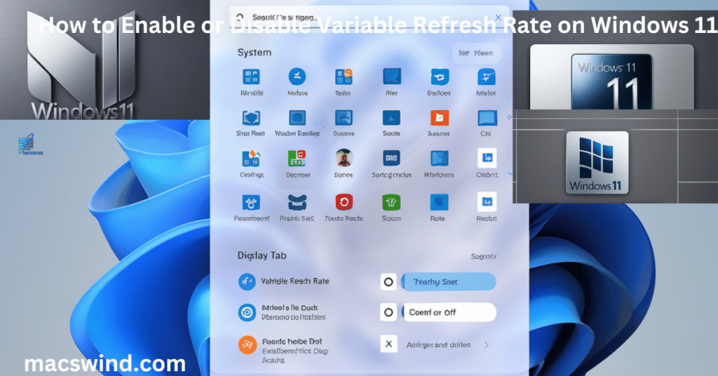 How to Enable or Disable Variable Refresh Rate on Windows 11