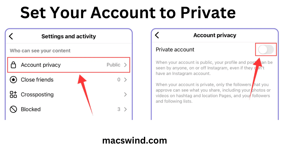 Set Your Account to Private