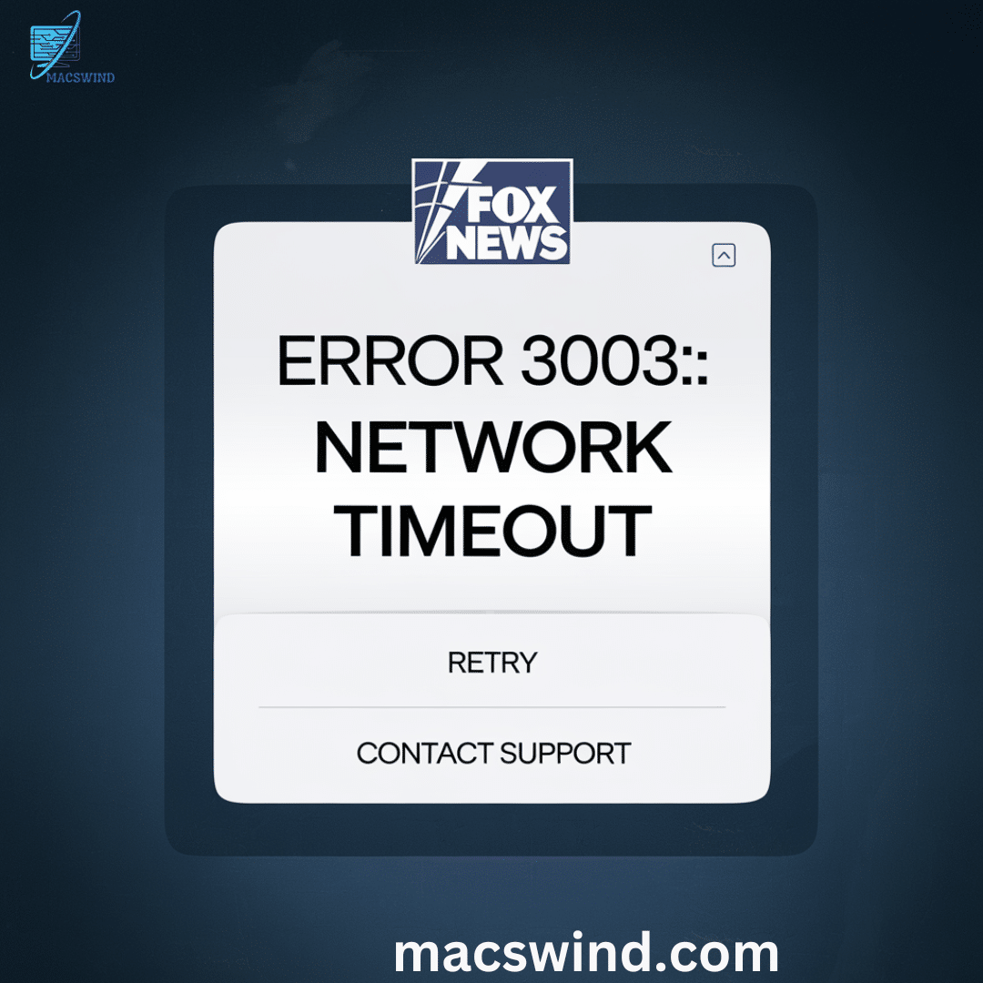 Error 3003: Network Timeout