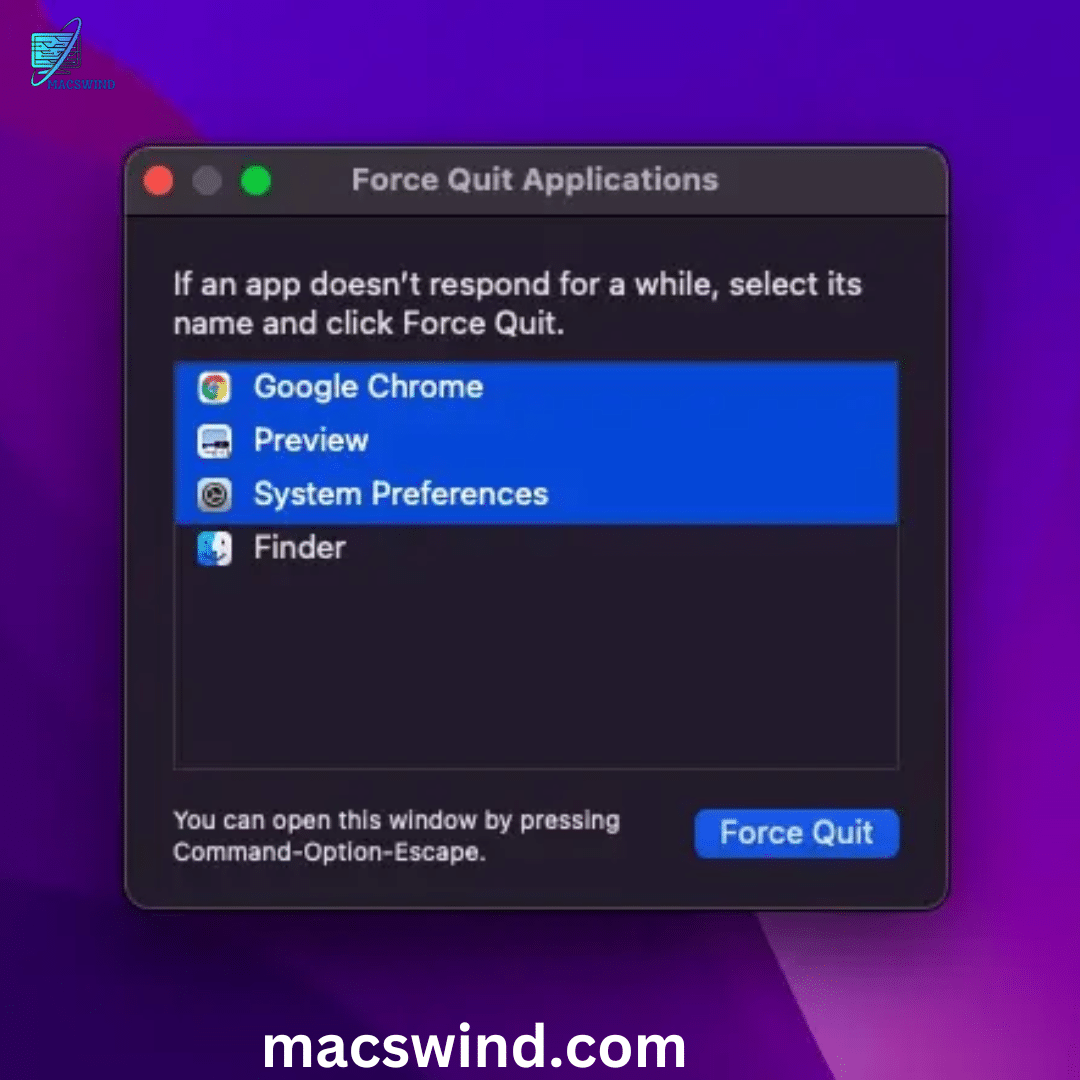 Force Quit Problematic Apps