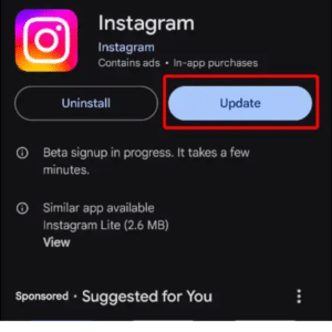 Update the Instagram App