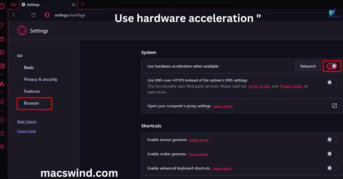 use hardwere acceleration