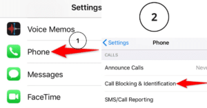 View Blocked Numbers via the Settings App