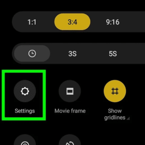 Open your Camera app's settings